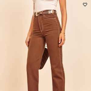 Reformation Cowboy High Rise Straight Jeans